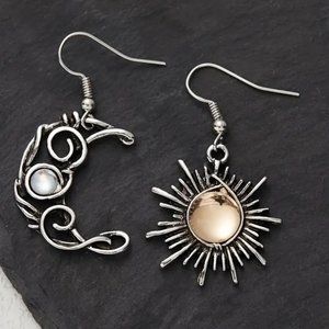 COPY - Boho Sun And Moon Earrings Crystal Drop Earrings
